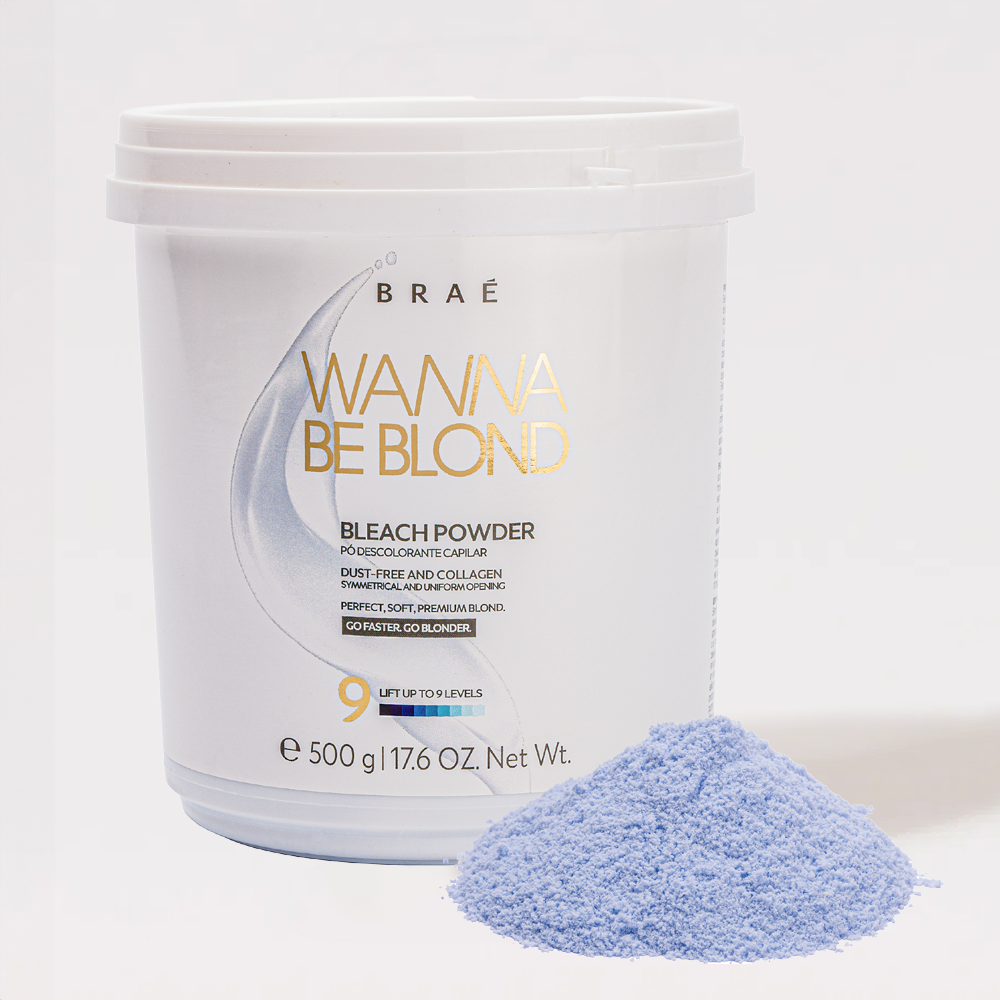 Hair Bleach Powder Professional Lightener 9+ Wanna Be Blonde 500g