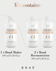 Bond Angel Plex Effect Treatment Kit for Bleaching and Coloring protection - 100ml Step 1, 2, 2
