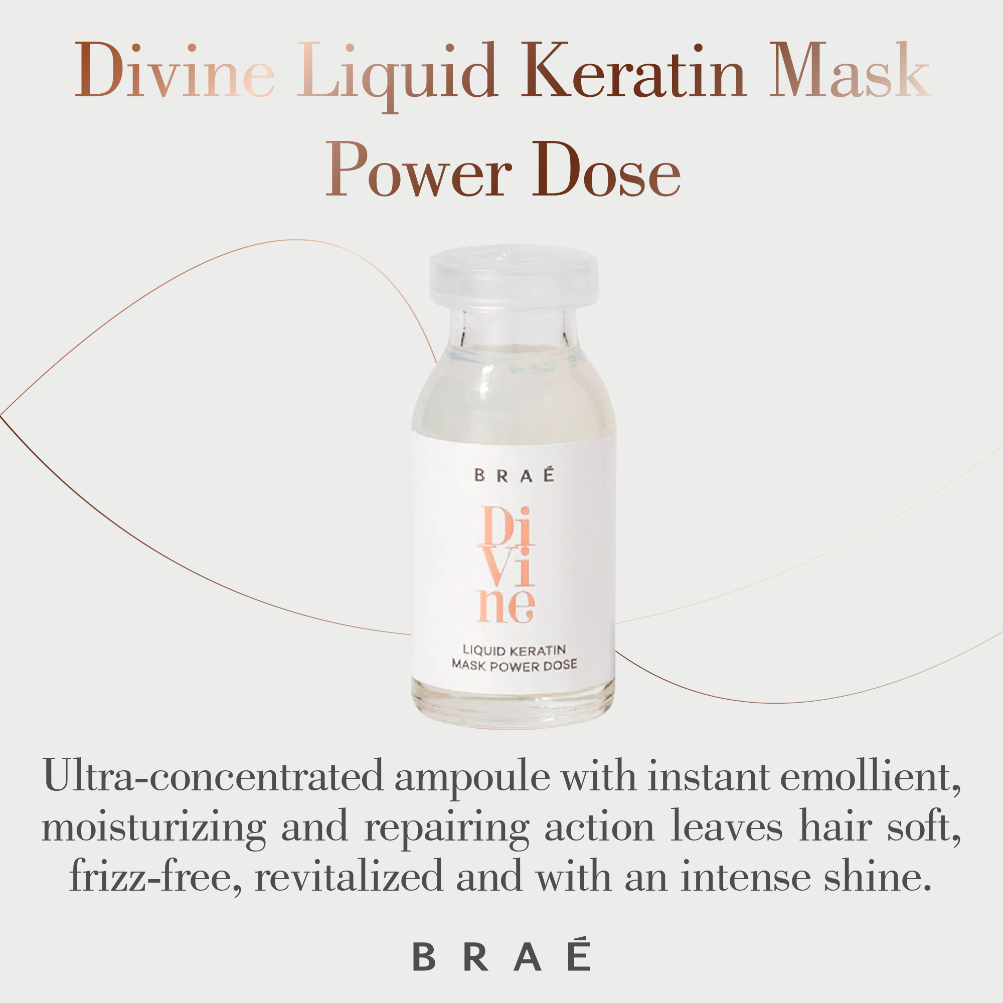 Divine Liquid Keratin Mask Ampoule Tratamiento acondicionador para el cabello para todo tipo de cabello 0.5 fl.oz (1 unidad)