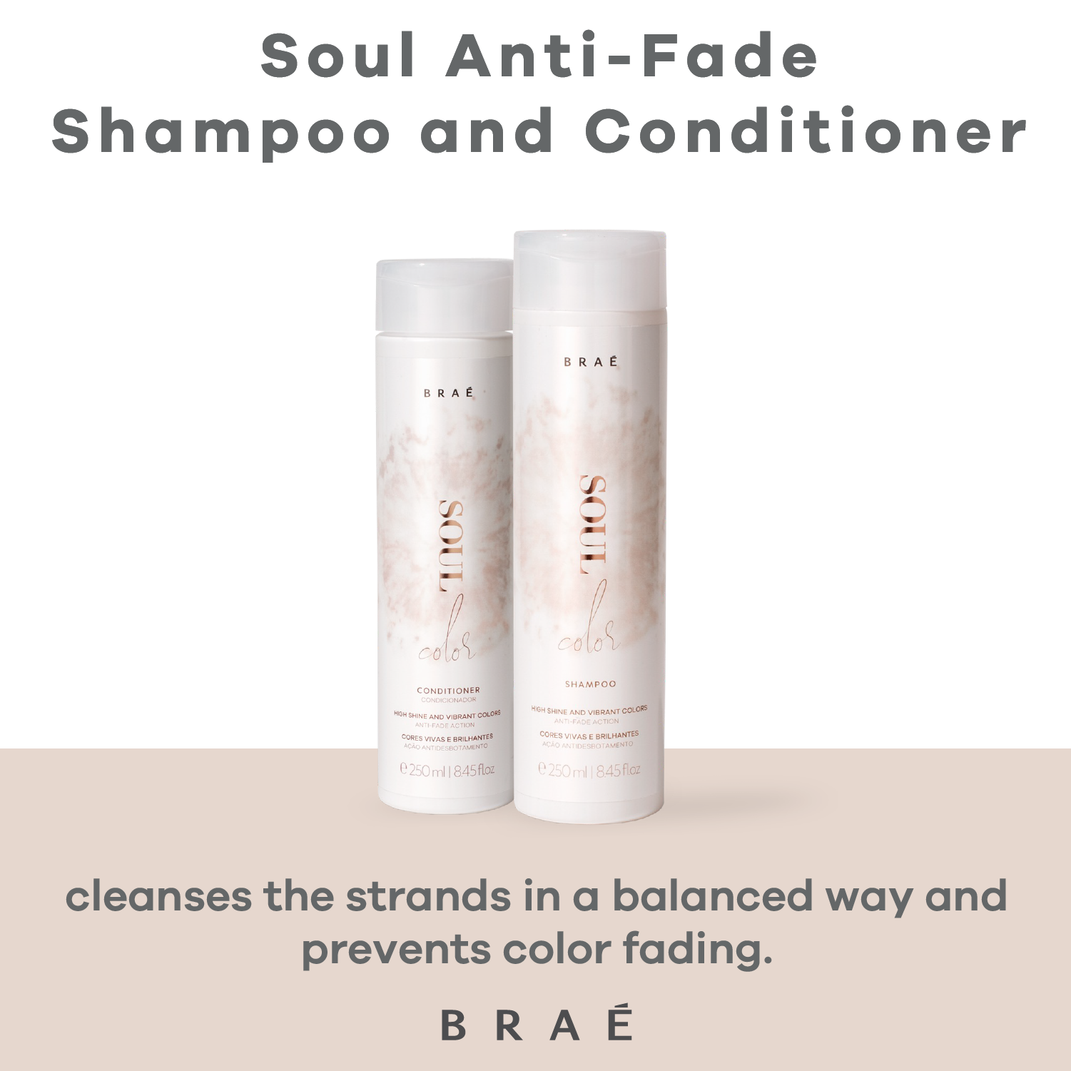 Soul Color Duo Shampoo and Conditioner Set 8.45 fl. oz - Nourishing Shampoo and Detangling Conditioner…