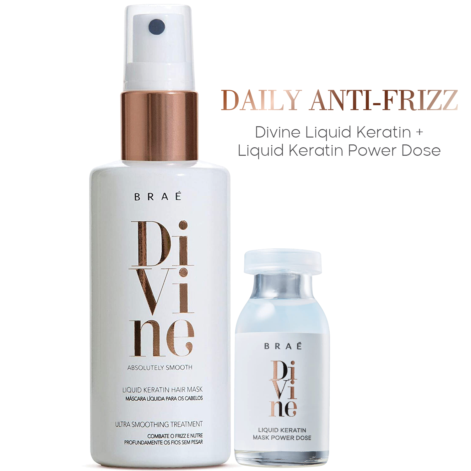 Daily Anti-frizz: Divine Liquid Keratin Ampoule + Divine Liquid Keratin Mask