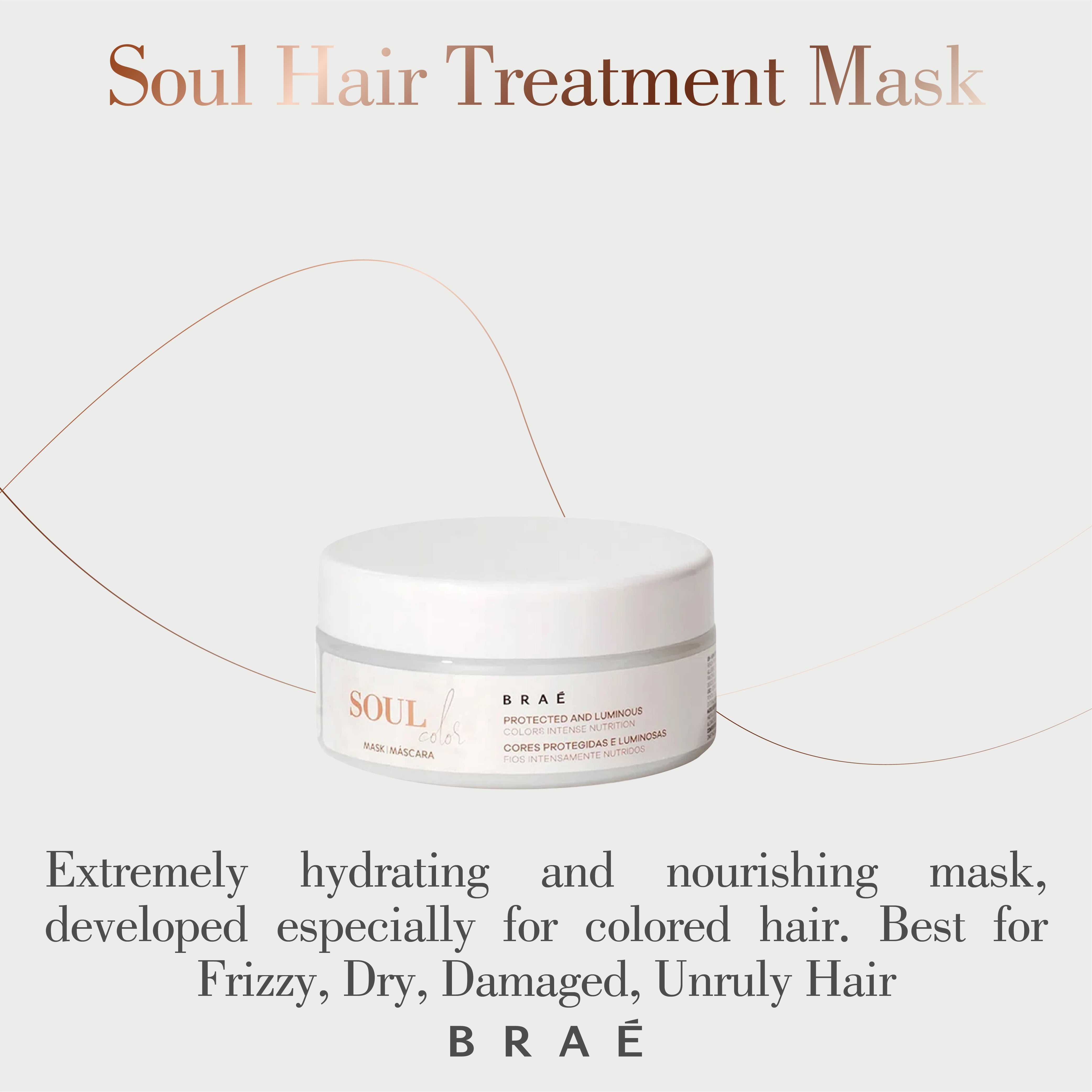 Soul Color Mask Hair Treatment Mask 7.05 oz - Anti Frizz Smoothing Hydrating Nourishing Hair Mask for All Hair Types